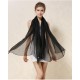 Black stole shawl 100% mulberry silk scarf natural pure silk