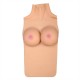 High collar Backless silicone breast plate