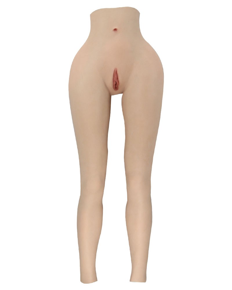 Silicone Fake Vagina Leggings Pants with Penetrable Hole Insert