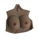 G Cup silicone breast plate with dark skin color