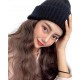 One-piece wool cap natural curly long wigs extensions