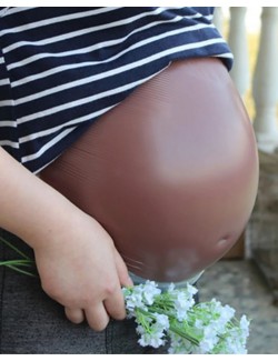 Dark Silicone Fake Pregnant Bellies
