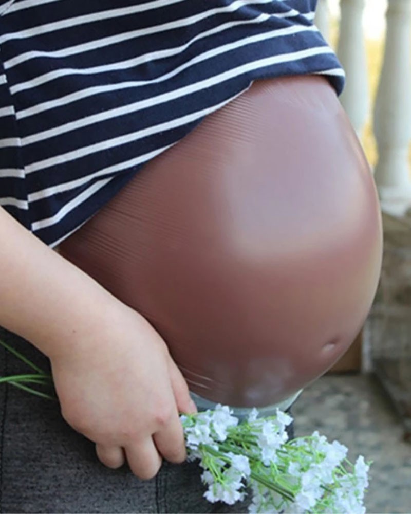 Dark Silicone Fake Pregnant Bellies