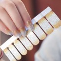 Golden silver gradient shiny nail polish stickers