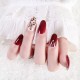 Bright red solid nail polish stickers large size