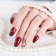 Bright red solid nail polish stickers large size
