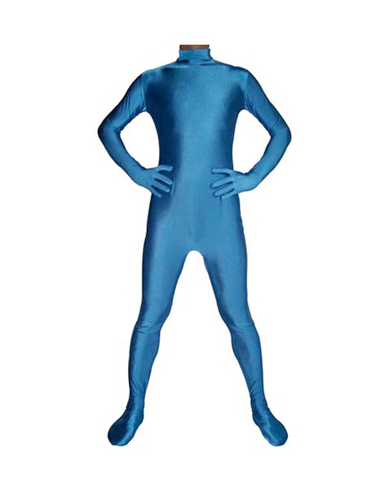 Light blue catsuit spandex second skin suit 