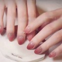Pink gradient varnish nail polish stickers big size