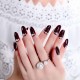 Crimson nail polish self-adhesive false nails