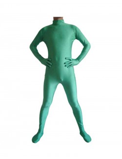 Jade green second skin suit 