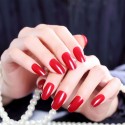 Red self-adhesive varnish fake nail