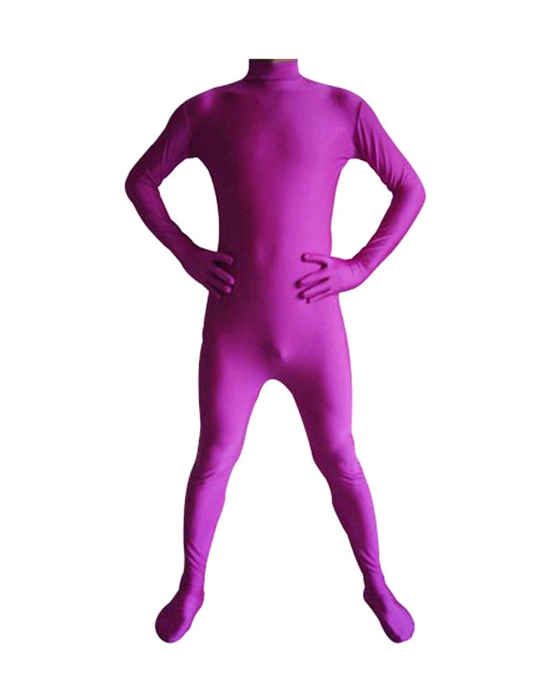 New Purple Open Face Spandex Zentai Suit Spandex Bodysuit - AliExpress