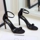 black shiny 2 3 4 inch heels sandals