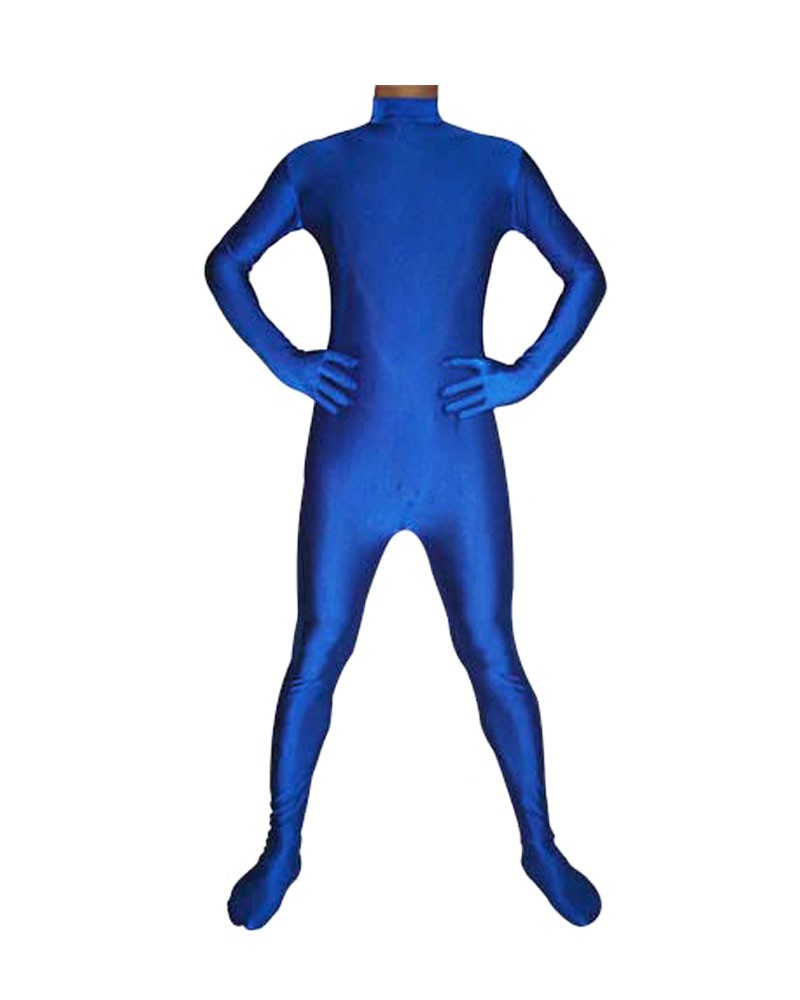 Bleu royal costume combinaison seconde peau 