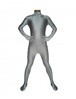 Slate gray catsuit second skin zentai