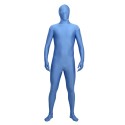 Pale blue zentai second skin suit