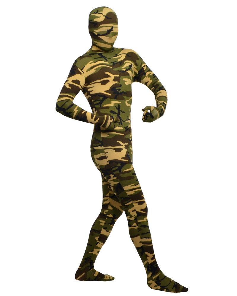 Costume lycra zentai camouflage motif