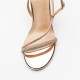 Rose gold strappy heeled sandals