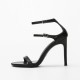 Double strap stiletto 3 inch heels sandals