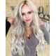 Long wave gold synthetic wig