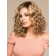 Long wave gold synthetic wig