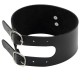 Wide fetish choker soft collar with ring