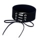 Quality suede collar choker lace up