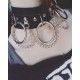 Punk choker necklace soft collar chain