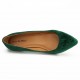 Dark green plus size suede heels