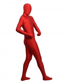 Crimson red zentai spandex outfit