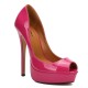 Sexy pink platform 6 inch high heels