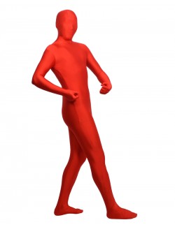 Orange red zentai spandex outfit