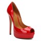 Red platform 6 inch stiletto highheels