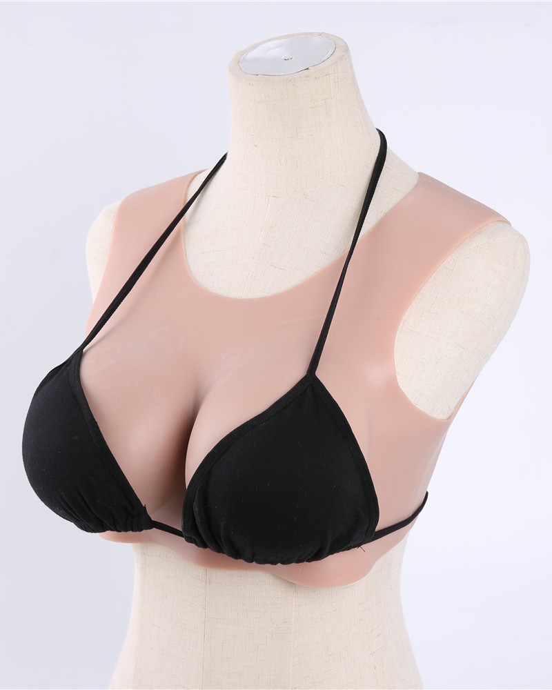 Crossdresser c cup bra artificial silicone boobs