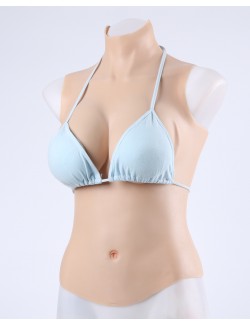 D cup 100% silicone half body breastplate
