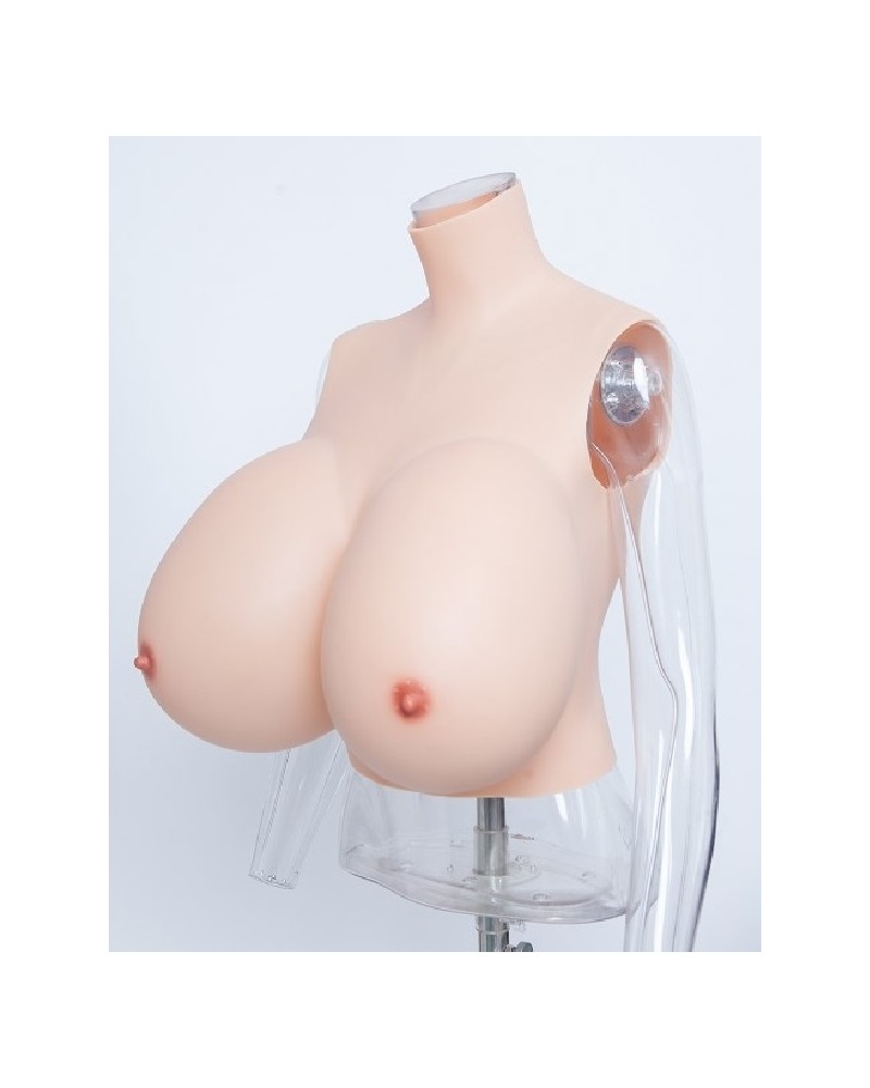 Lightweight SS cup silicone breastplate