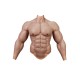 Supersized silicone upper body fake muscles