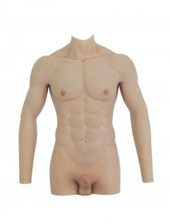 Full functional long-sleeved sexy silicone muscle