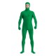Jade green zentai spandex outfit full face opening