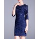 Royal blue evening formal gown