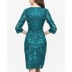 Emerald evening formal occasion gown