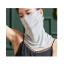 Gray color ,ear-hanging ,tube magic scarf & face mask