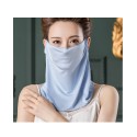 Light blue color ,ear-hanging ,tube magic scarf & face mask