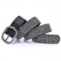Black rivet metal style leather belt
