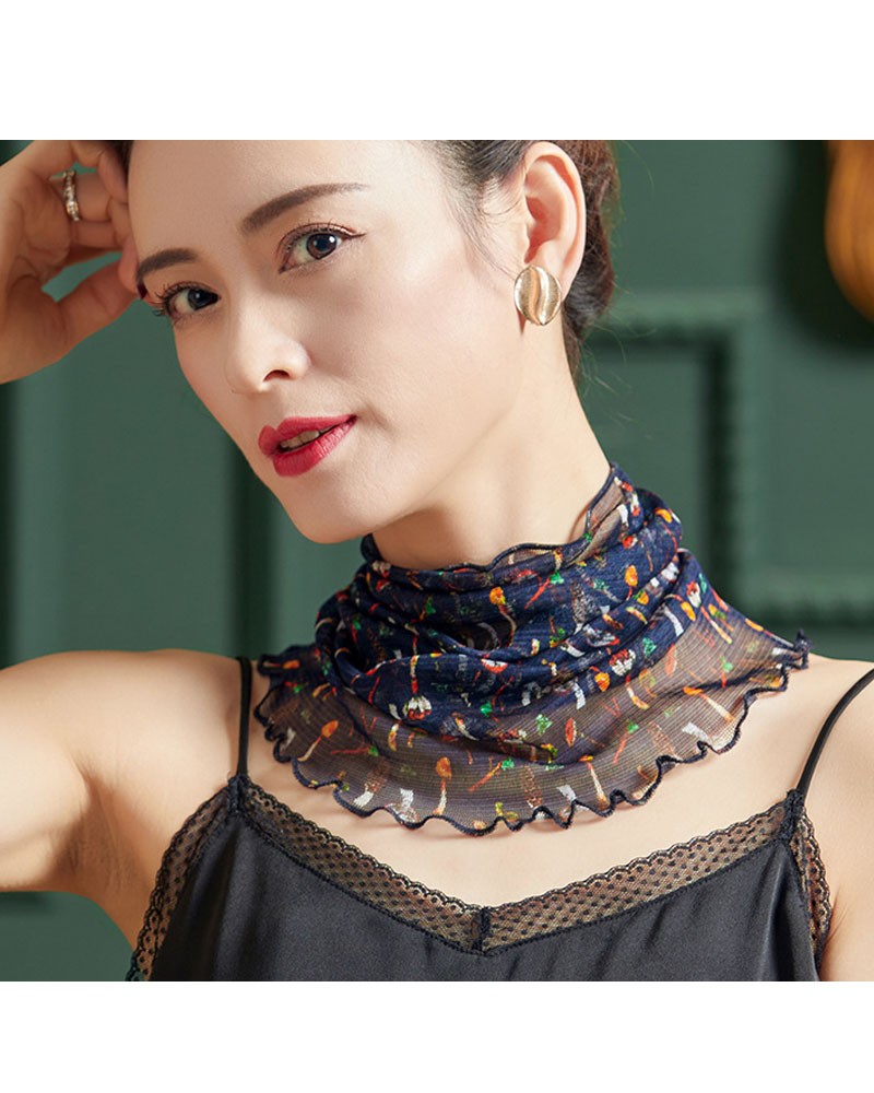 Fashion style printed silk scarf