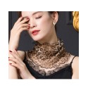 Leopard design printed silk scarf