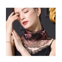 Chrysanthemum design silk scarf
