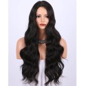 Synthetic wave long wig