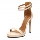 Off-white ankle strap high heel sandals