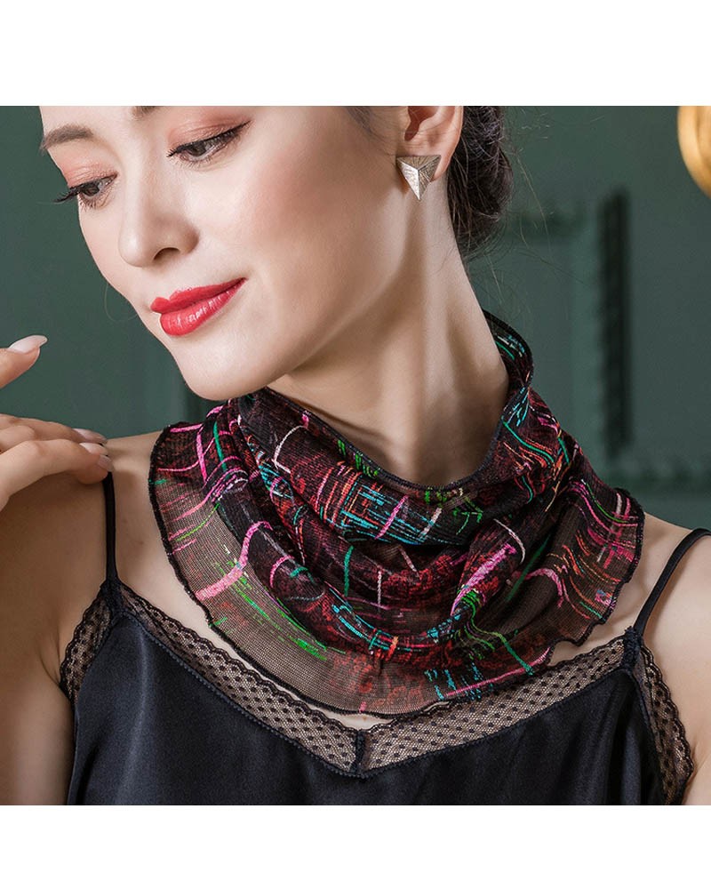 Stylish design printed silk scarf